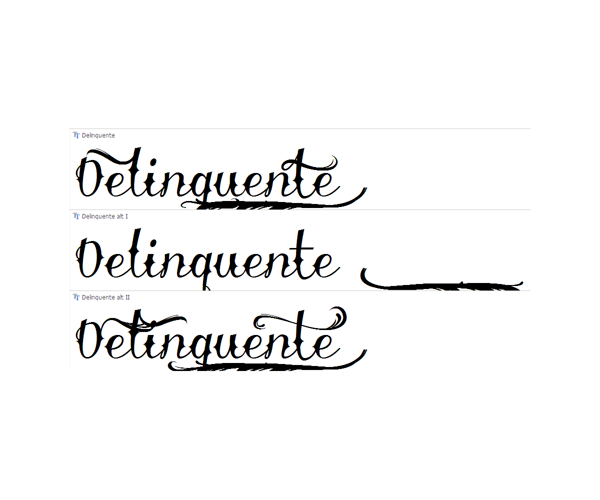 Script tattoo font family - purchase tatto fonts for girls ...
