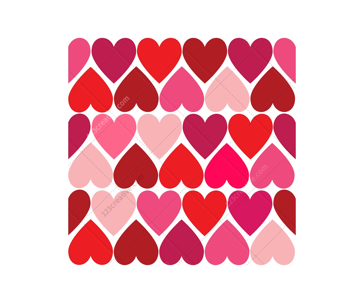 Valentine cards and patterns with hearts in many colours - buy vector pack.