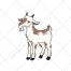 Goat vector - color vectors