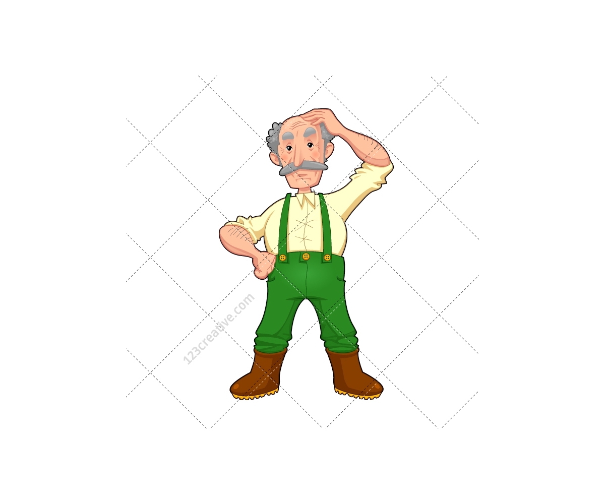 Royalty free farm illustration - country vector (color, character