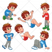 Boy vector, color boy illustration, people vector