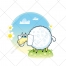 Sheep vector, color illustration, animals