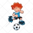 soccer vector, player, boy, cartoon, shoes, sport, ball
