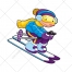 ski vector, skies, people, sport, jacket, clothing, cartoon