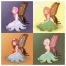 Fairy vector pack, butterfly vector, girl, girlish, fantasy vector