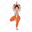 Yoga vector, yoga pose, color illustration