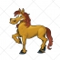 Horse vector, color illustration
