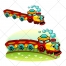 Train vector, toy train, train illustration, railway, rail vector, wagon, locomotive, engine
