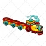 Train vector, locomotive, wagon