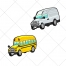 Vehicles, bus vector, vectors