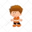 Boy vector, character vector, standing boy, happy boy