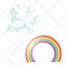 Rainbow vector, color, cloud vector, cartoon