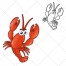 Crab vector, aquatic animal, cartoon, sea
