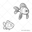 Fish vector, color illustration, cartoon, fishes