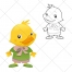 Chick vector, chicken, bird, pet vector, animal