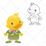 Chick vector, chicken, bird, pet vector, animal