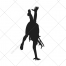 hip hop dancer, silhouette, breakdancer, girl, gymnastics