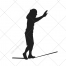gymnastic silhouette, balance, woman silhouette, athlete