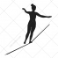 gymnast, acrobat, silhouette, sport vector