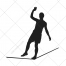 woman silhouette, gymnast, female, balance, training, circus