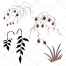 leaves vector, leaf, dry, branch vector, grass, vegetation