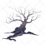 Tree vector, dry tree, branch, branches, vector, illustration, dark