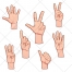 Hand vector, hands, vectors, pose, poses, gesture, component, element, stock collection