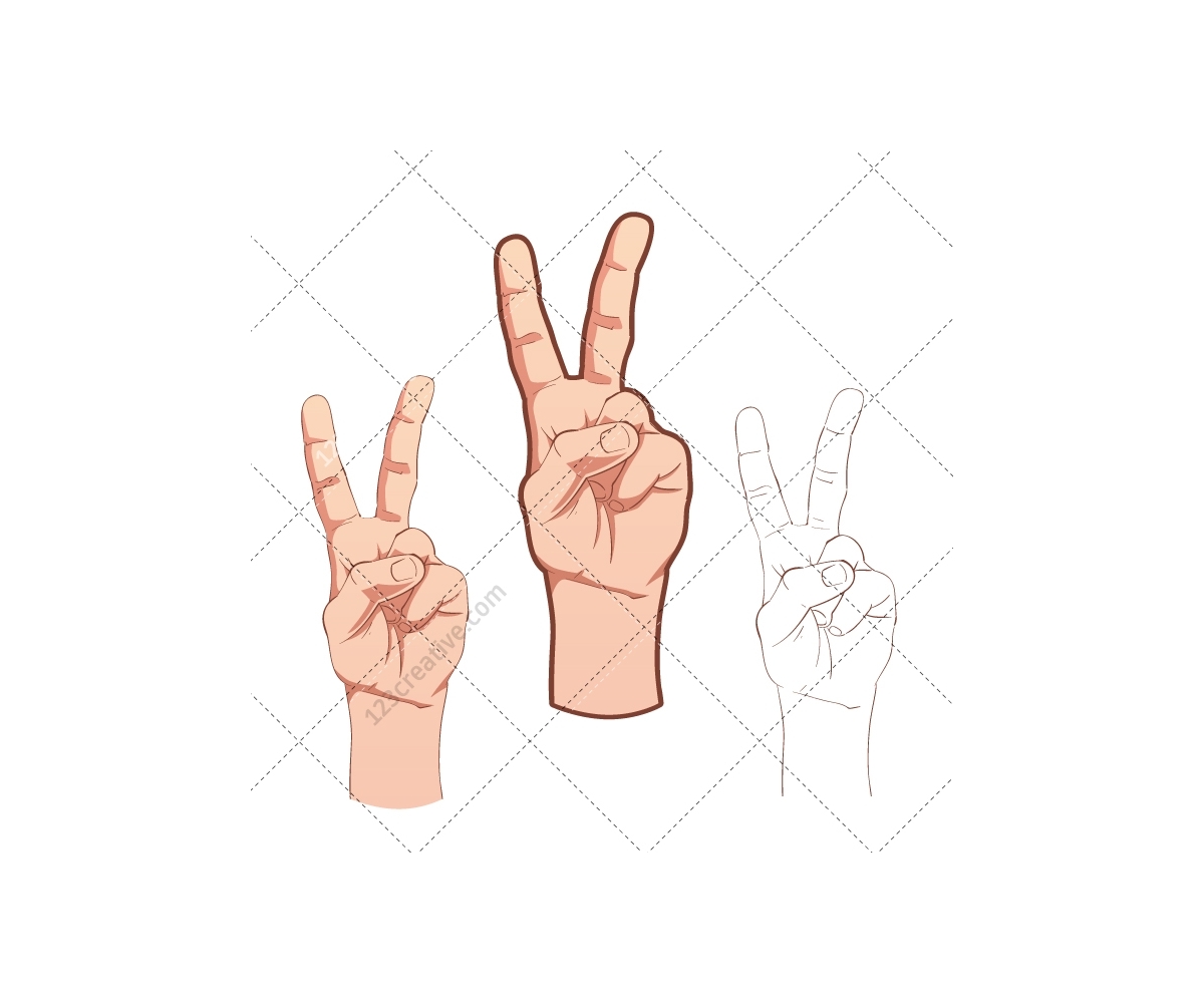 Hand vector pack - various hand pose, pointing finger, gesture