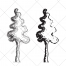 sketch tree vector, oak vector, organic environment natural tree