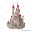 castle vector, tower, medieval vector, cartoon illustration, color