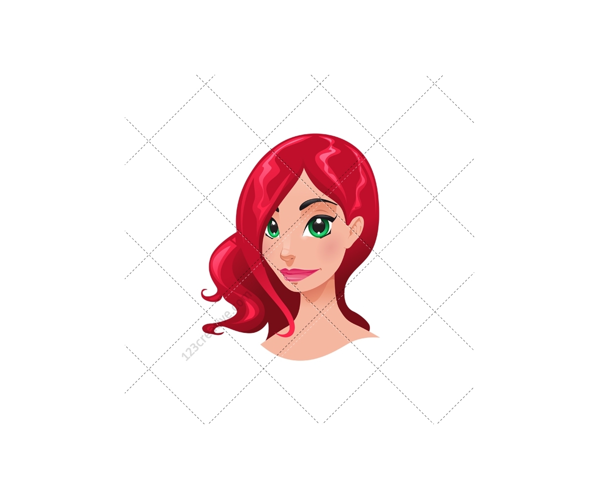 Cartoon red head girl