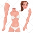 female vector, woman, bra, panties, underwear, arm, foot, leg, hand, torso, woman head, avatar