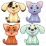 Cute animal vector, cat vectors, dog vectors