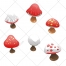 Landscape illustration, mushroom vector