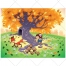 story illustration, fairy tale vector, landscape, cartoon background, nature vector