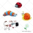 Dog vector, snail vector, ladybird, caterpillar vector, earthworm, worm vector, animal