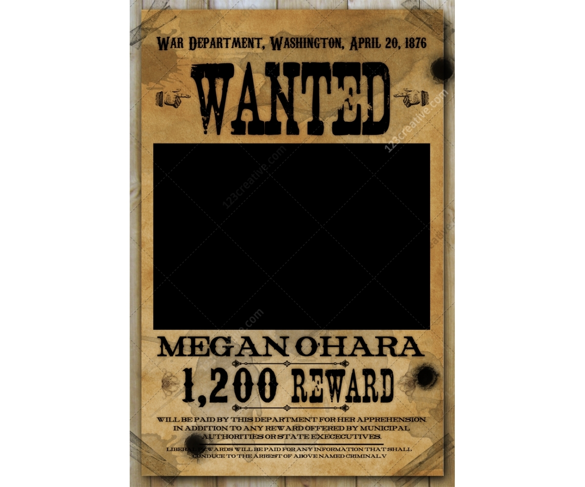 wanted reward poster template