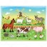 Livestock on the meadow illustration, summer landscape vector, meadow illustration with animals