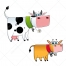 cow vector, cow illustration, little cow vector, cute cow vector, calf vector, farm animal vector, cartoon animal vector