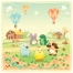 cute animals vectors, children illustration, story illustration, farm vector, cute vector illustration, air balloon vectors, buy