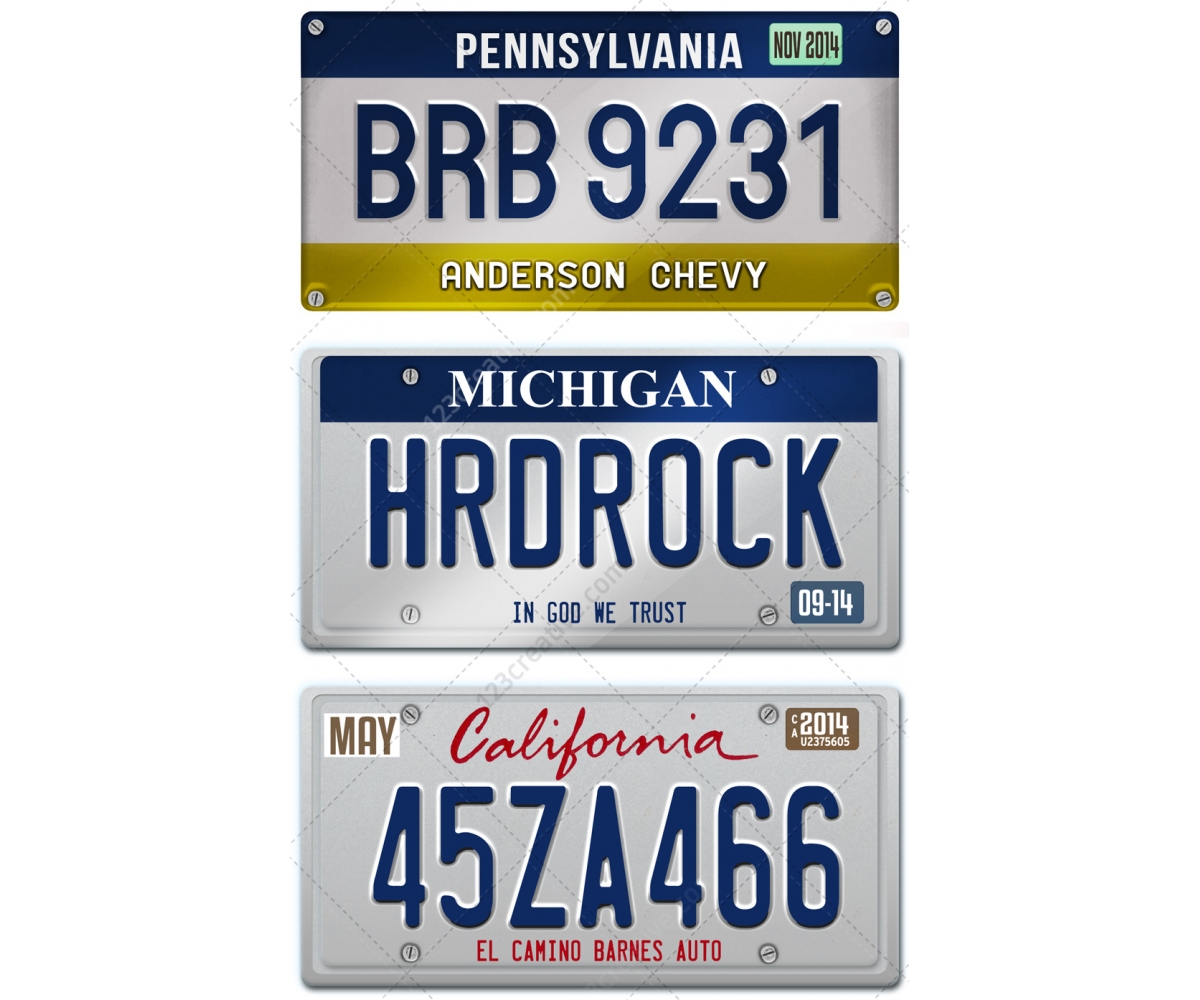 License Plate Template
