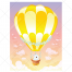 bunny vector, cute, tiny bunnies, air balloon, illustration pack, color vector, bunny in basket, gear vector, flying balloon, 
