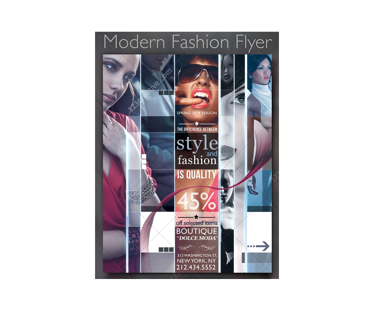 Modern Fashion Flyer Collage Template Creative Poster Design Poster Template Psd For Promotion Exhibition Cover Template