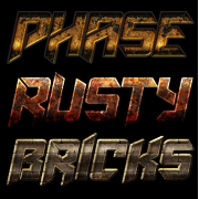 rusty styles, eroded metal styles for photoshop, brick style, wall layer style