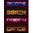 party layer styles, disco flyer headline, disco text effect, beach styles, dance styles for photoshop