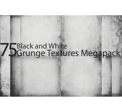 75 Black and white grunge textures MegaPack (digitized)