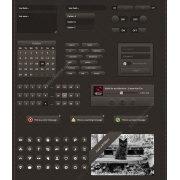 online calender, social media icons, icon button psd, login box, psd to web