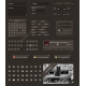 online calender, social media icons, icon button psd, login box, psd to web