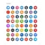 hexigon icons, Twitter, Facebook, Dribbble, Behance, Dunked, Linkedin, Pinterest, Google Plus