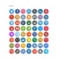 round icons, rounded icon, RSS, Instagram, Blogger, Deviant Art, Picasa, Wordpress, Vimeo, Stumble Upon, Tumblr, Forrst, Reddit